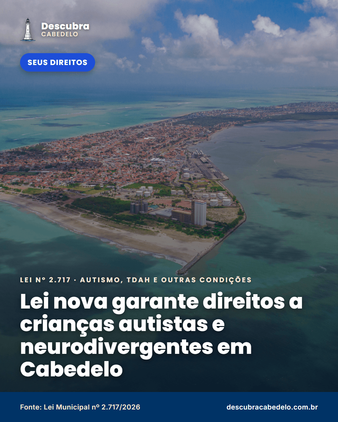 Nova lei de Cabedelo garante plano individual na escola e proíbe recusa de matrícula de crianças autistas e neurodivergentes