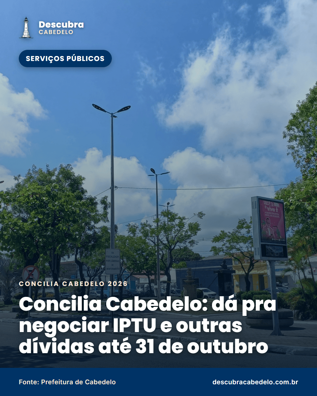 Concilia Cabedelo: prazo para negociar IPTU e outras dívidas com desconto vai até 31 de outubro