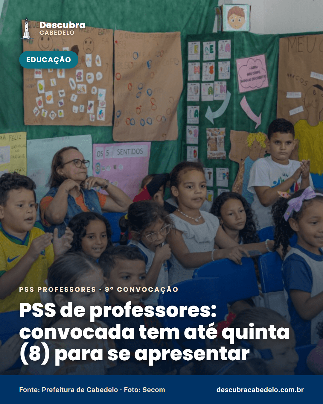 Professores: 9ª convocação do PSS de Cabedelo tem apresentação até esta quinta (8)