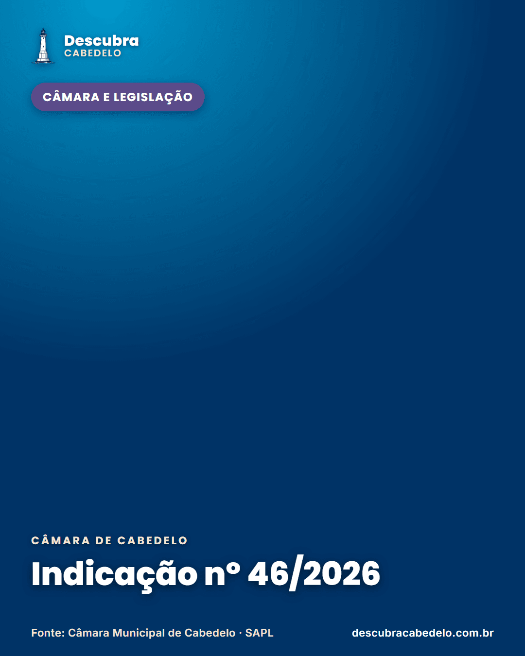 Indicação sugere criação de programa de estágio universitário em Cabedelo